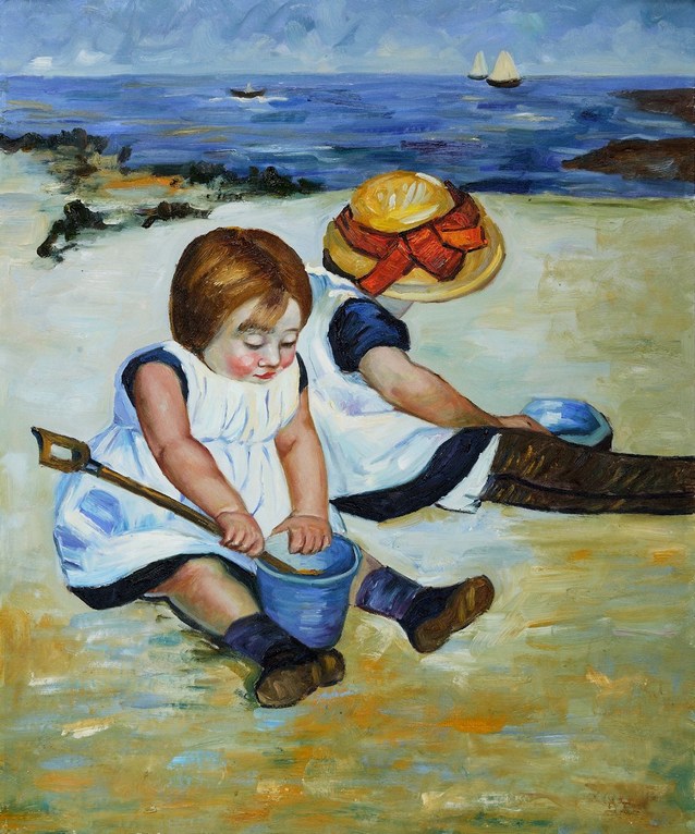 Mary Cassatt: Children Playing On The Beach - 1894