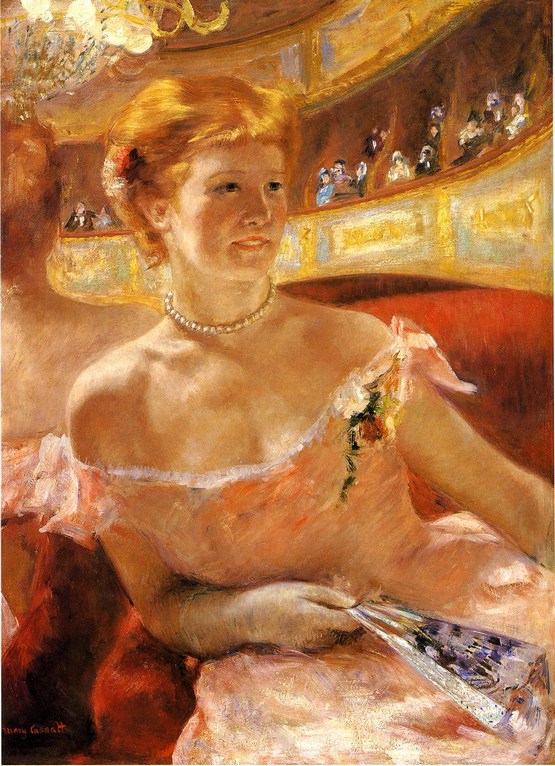 Mary Cassatt: Woman with a Pearl Necklace - 1879