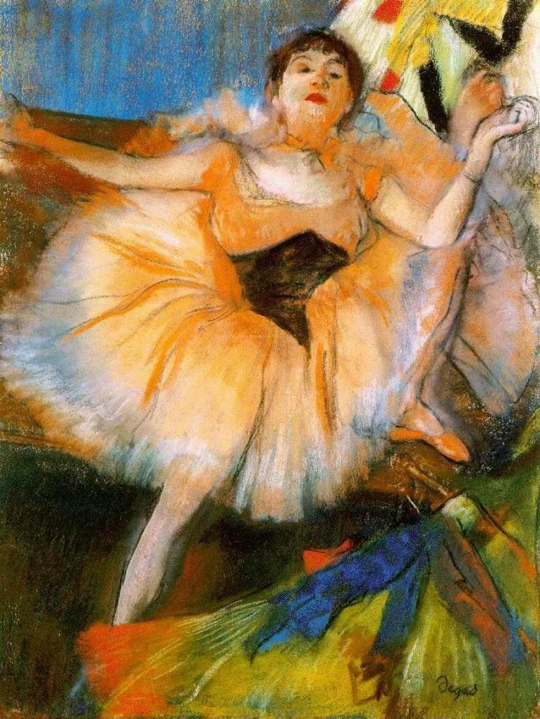 Edgar Degas - Seated Dancer - 1879-1880