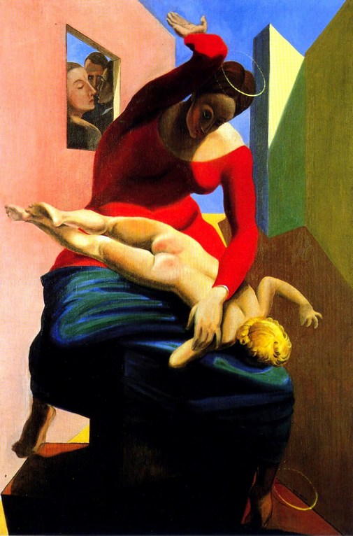 Max Ernst: The Blessed Virgin Chastizes - 1926