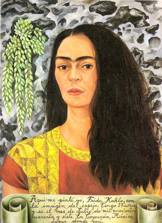 Frida Kahlo: Self-portrait with Inscription - 1944