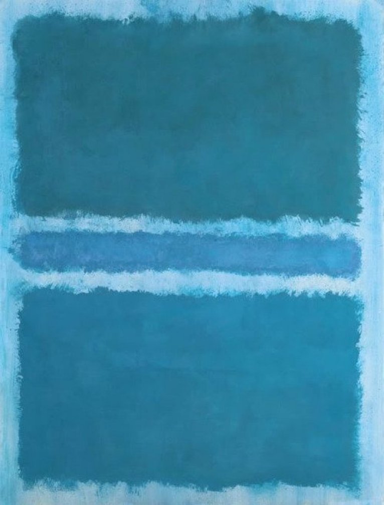Mark Rothko: Blue Divided by Blue - 1966