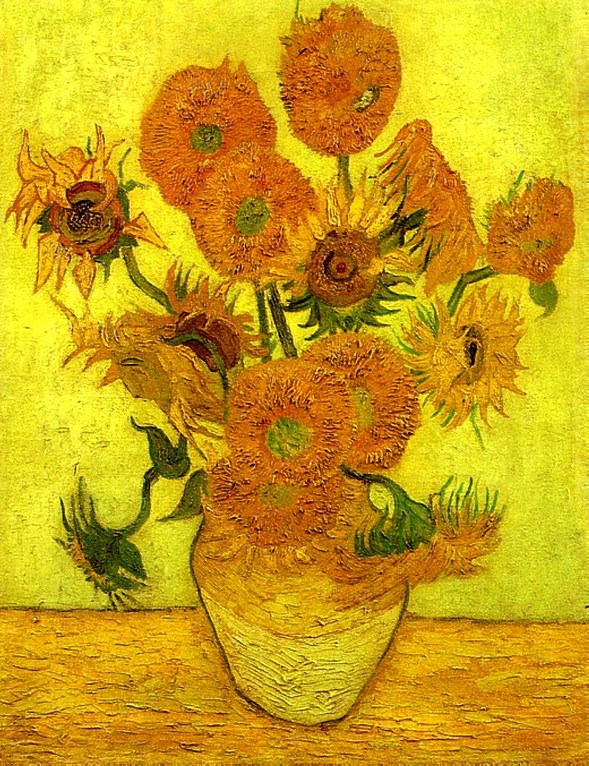 Vincent van Gogh: Vase with Fifteen Sunflowers - 1889