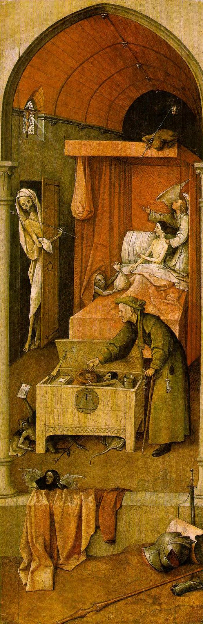 Hieronymus Bosch: Death and the Miser - 1485-1490