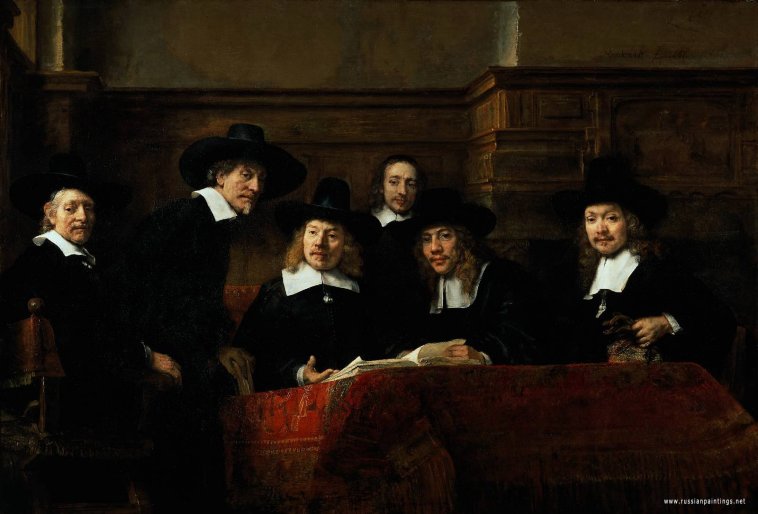 Rembrandt: The Syndics of the Drapers' Guild - 1662