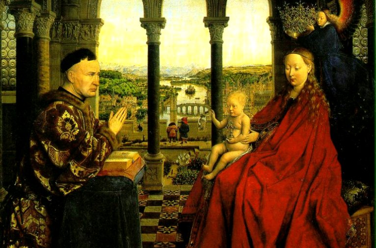 Jan van Eyck: Madonna and Chancellor Rolin - 1435