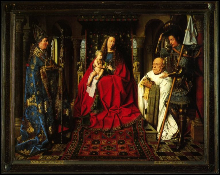 Jan van Eyck: Madonna with Canon Joris van der Paele - 1436
