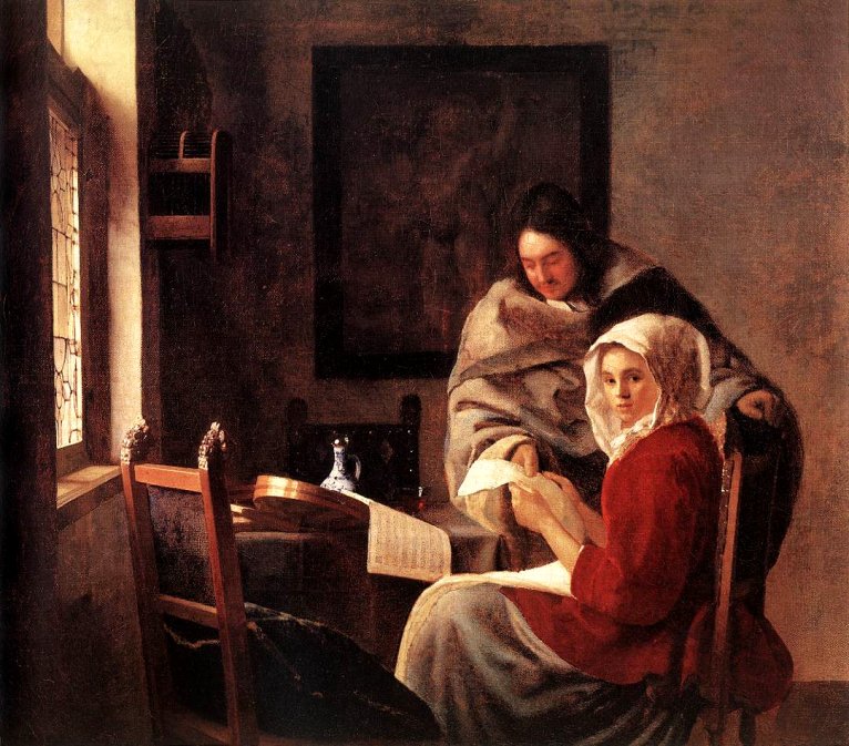 Johannes Vermeer: Girl Interrupted at Her Music - 1660-1661
