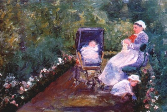 Mary Cassatt: Children in a Garden - 1878