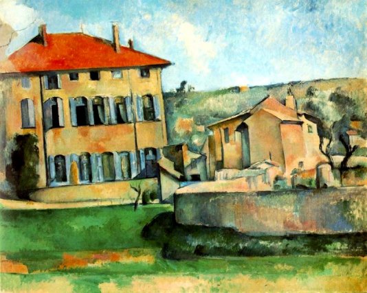 Paul Cezanne: House and Farm at Jas de Bouffan - 1885-1887