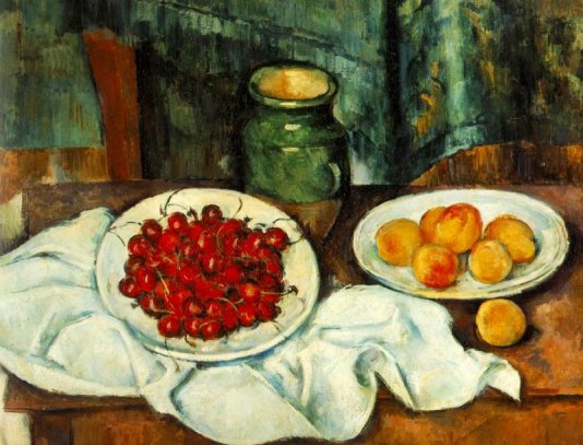 Paul Cezanne: Still Life with Plate of Cherries - 1885-1887