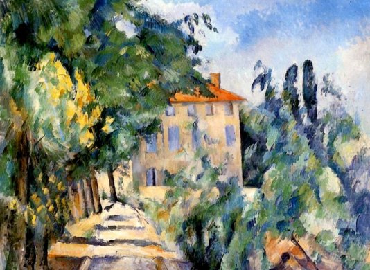 Paul Cezanne: House with Red Roof - 1887-1890