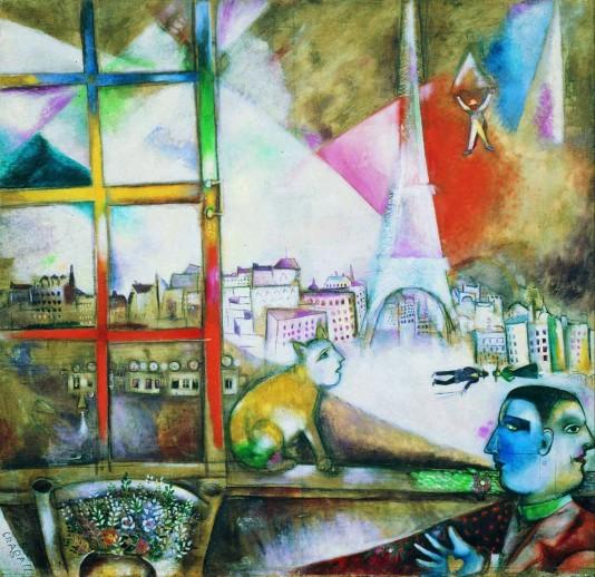 Marc Chagall: Paris Through the Window - 1913