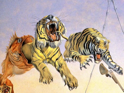 Salvador Dali: Gala and the Tigers (detail) - 1944
