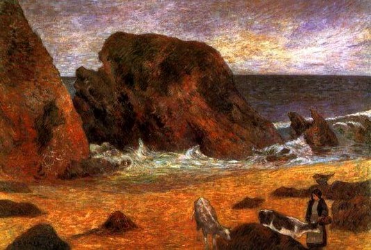 Paul Gauguin: Seascape in Brittany - 1886