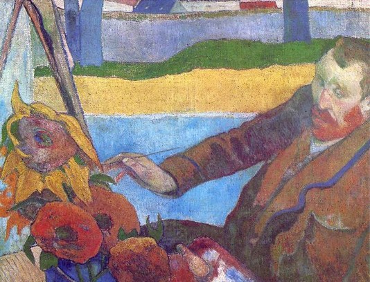 Paul Gauguin: Van Gogh Painting Sunflowers - 1888