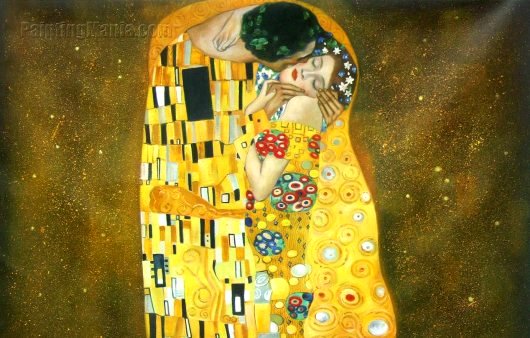 Gustav Klimt: The Kiss (detail) - 1907