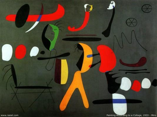 Joan Miro: Peinture Collage - 1933