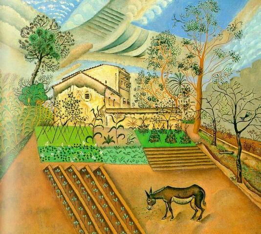 Joan Miro: Vegetable Garden with Donkey - 1918