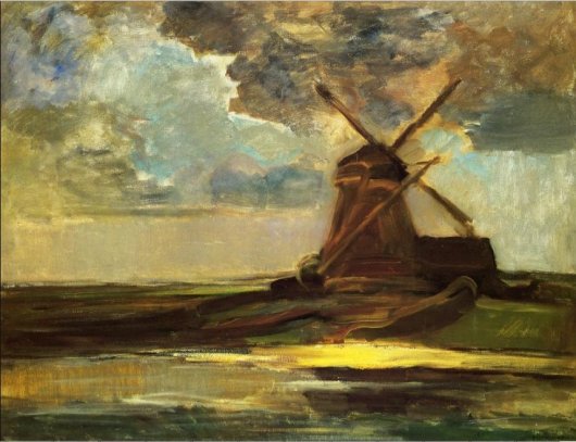 Piet Mondrian: Windmill in the Gein - 1906-1907