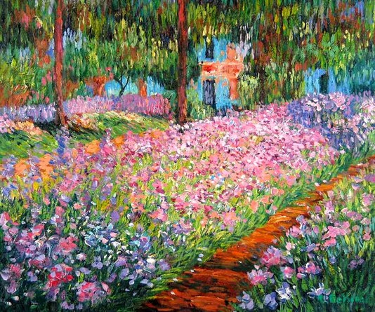 Claude Monet: Irises in the Artist's Garden at Giverny - 1900