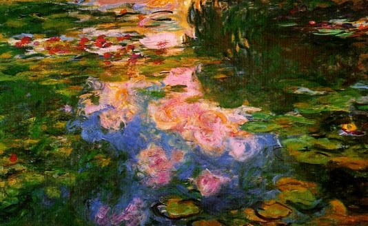 Claude Monet: Water-Lilies: Sunset (detail) 1914-1918