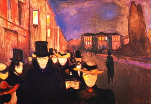 Edvard Munch: Evening on Karl Johan - 1892