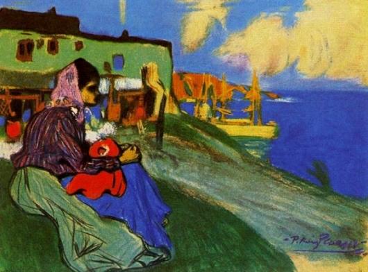 Pablo Picasso: Gypsy In Front Of La Musicera - 1900