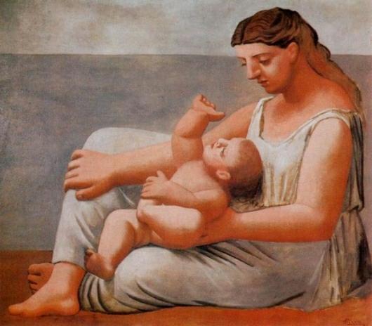 Pablo Picasso: Woman And Child By The Sea - 1921