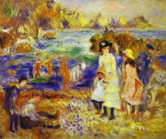 Pierre Auguste Renoir: Children on the Beachot Guernesey - 1883