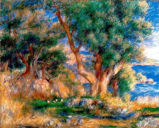 Pierre Auguste Renoir: Landscape near Menton - 1883
