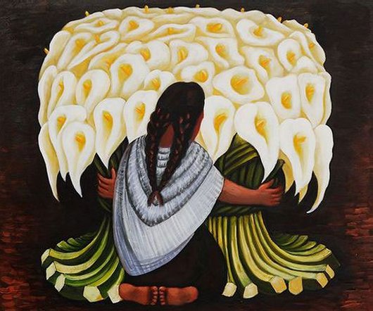 Diego Rivera: The Flower Seller - 1942