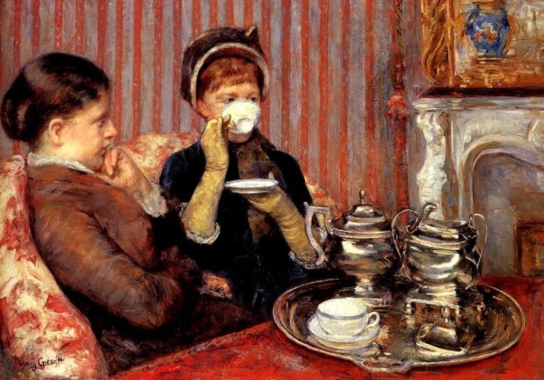 Larger view of Mary Cassatt: The Tea - 1879-1880