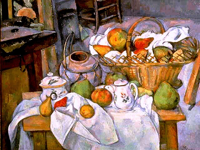Larger view of Paul Cezanne: Still Life with a Basket - 1888