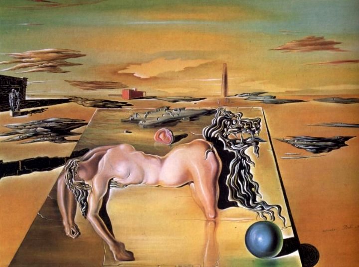 Larger view of Salvador Dali: Invisible Sleeping Woman, Horse, Lion - 1930
