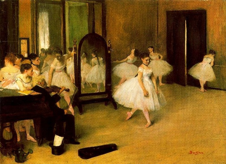 Larger view of Edgar Degas: Dance Class - 1871