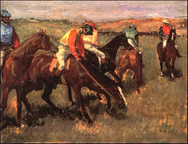 Larger view of Edgar Degas: Before the Race - 1882