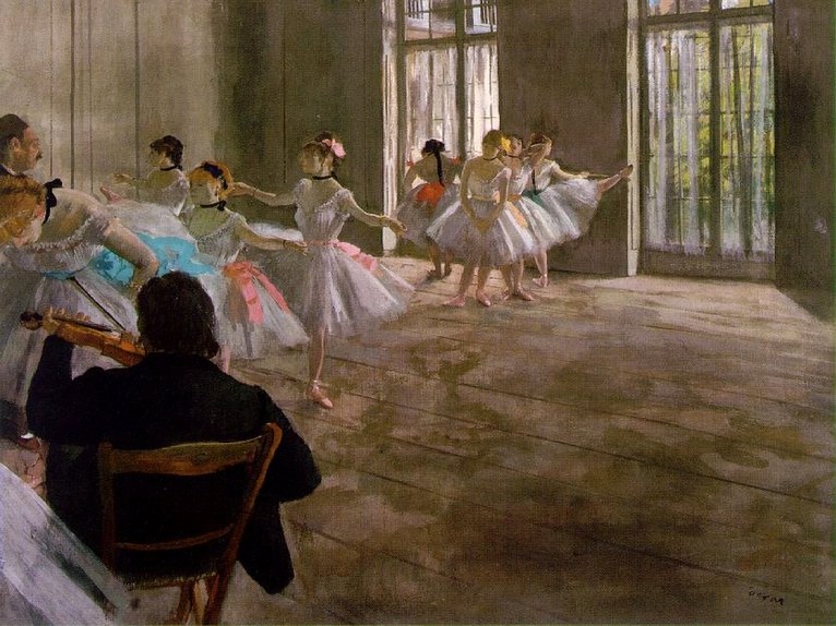 Larger view of Edgar Degas: Dance School - 1874