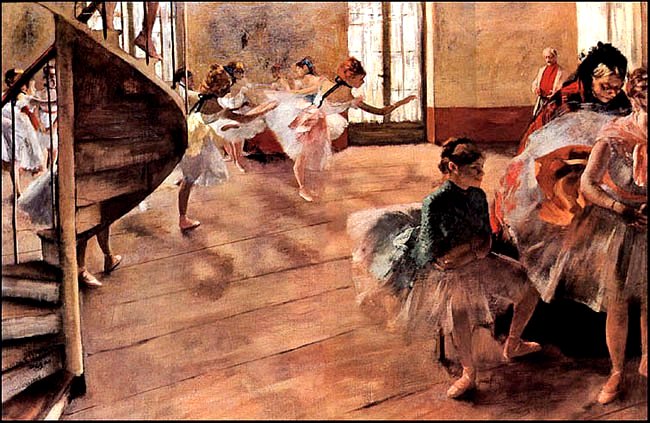 Larger view of Edgar Degas: The Rehearsal - 1877
