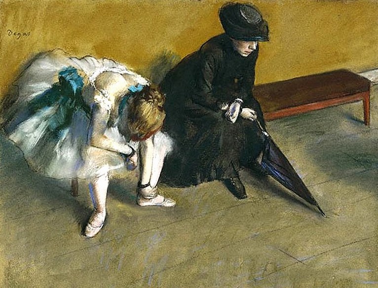Larger view of Edgar Degas: Waiting - 1882