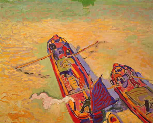 Larger view of Andre Derain: Barge on the Seine - 1903