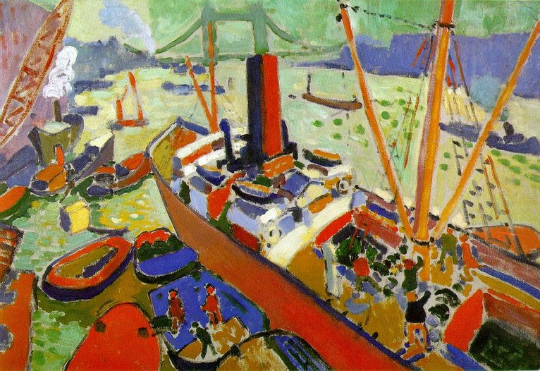 Larger view of Andre Derain: The Pool of London - 1906