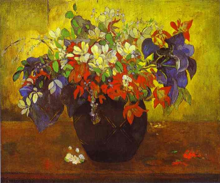 Larger view of Paul Gauguin: Bouquet of Flowers - 1896