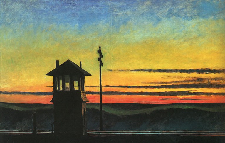 Larger view of Edward Hopper: Railroad Sunset - 1929