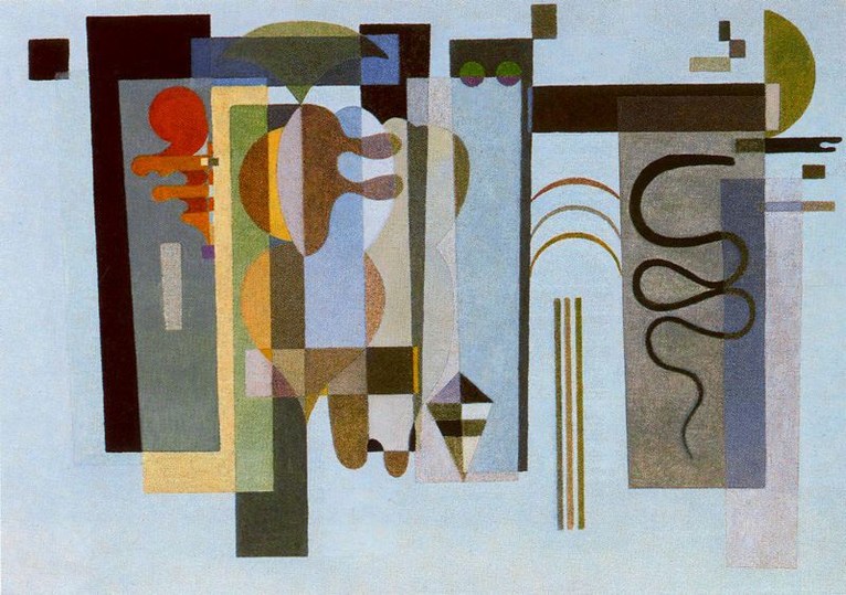Larger view of Wassily Kandinsky: Two Green Points - 1935