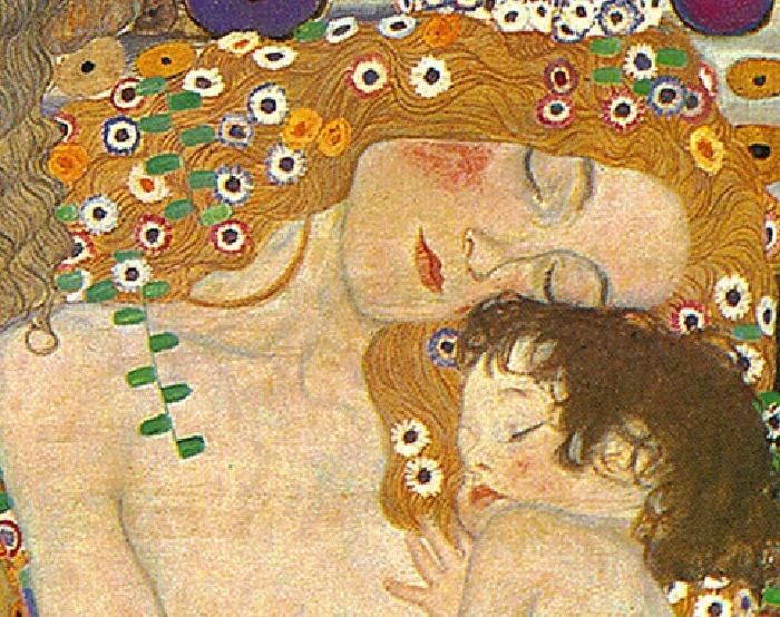 Larger view of Gustav Klimt: Mother and Child (detail) - 1905