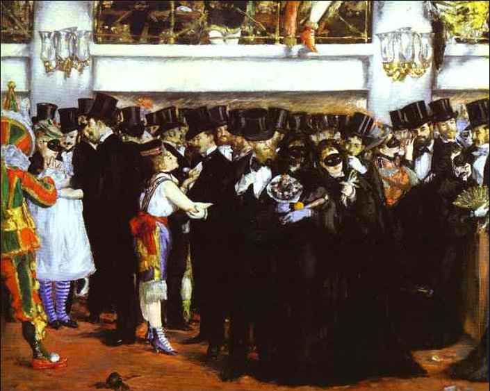 Larger view of Edouard Manet: The Masked Ball at the Opera - 1873