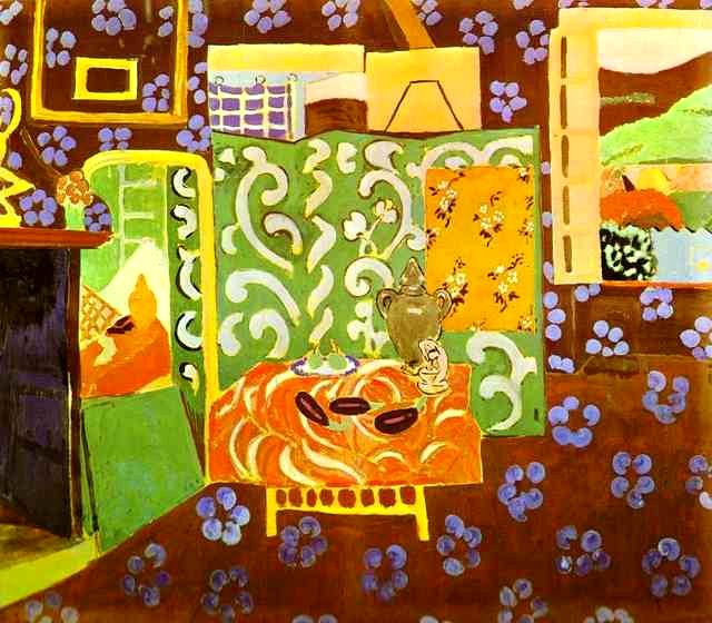Larger view of Henri Matisse: Interior in Aubergines - 1911-1912
