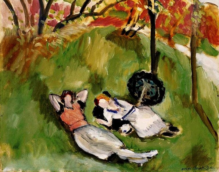 Larger view of Henri Matisse: Two Figures Reclining in a Landscape - 1921