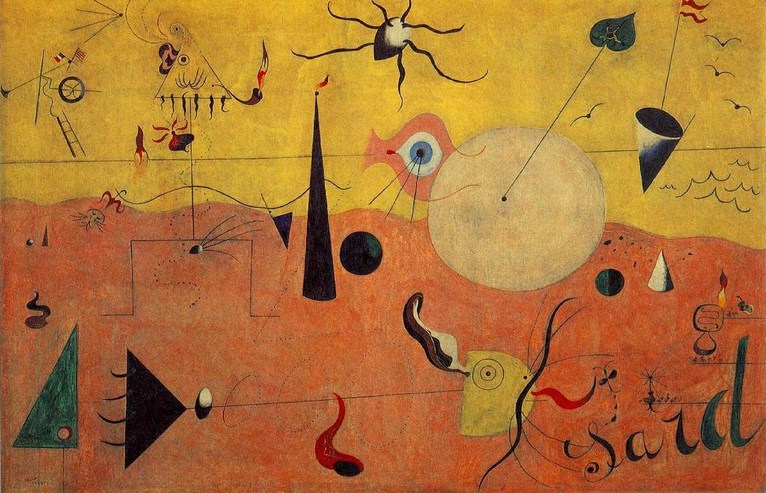 Larger view of Joan Miro: Catalan Landscape, The Hunter - 1923